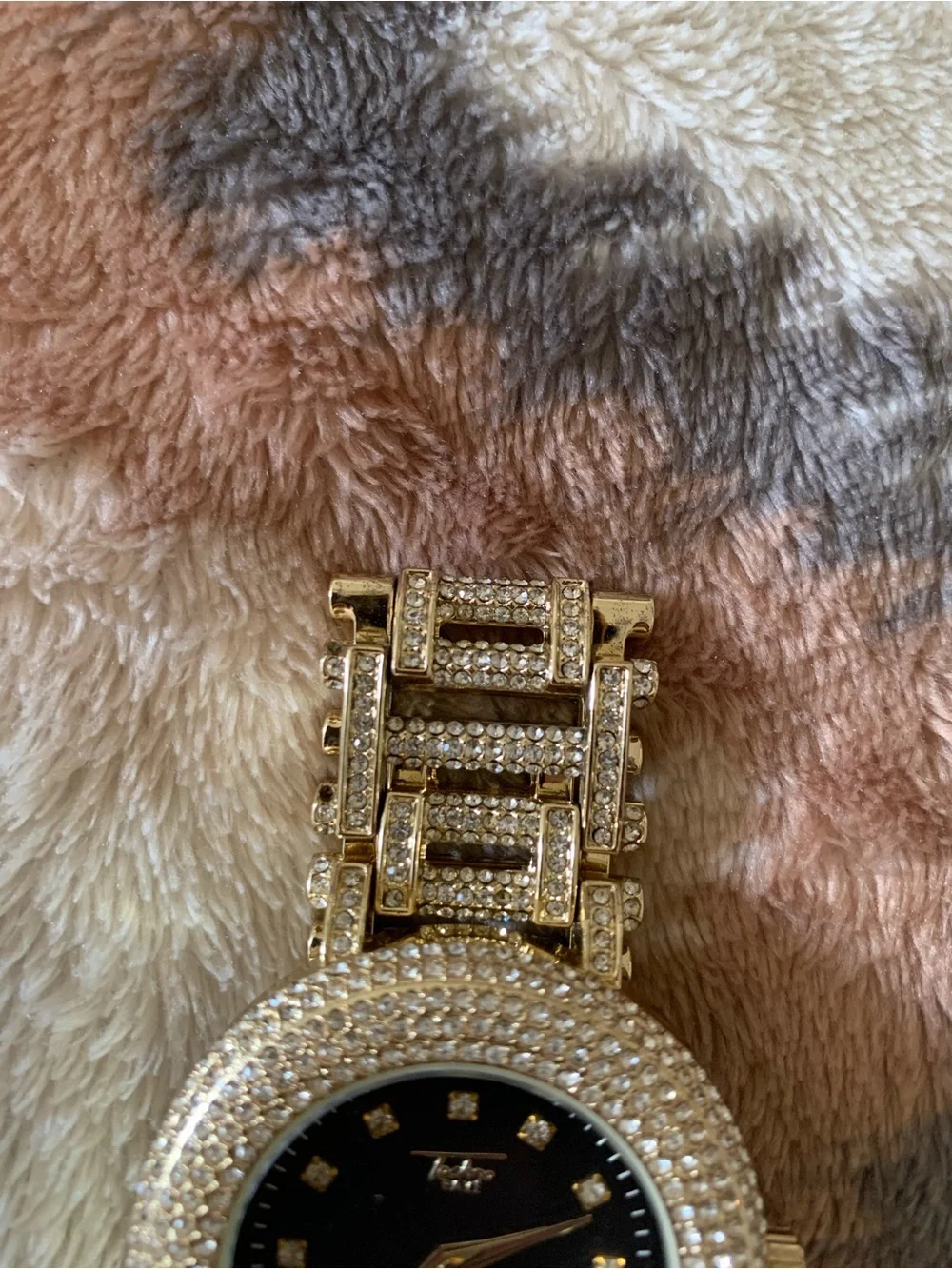 Techno pave 9109 iced watch for men's
